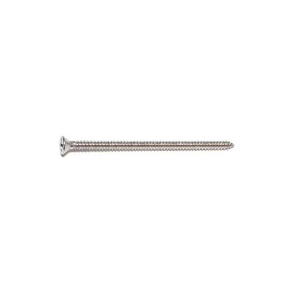 Midwest Fastener Sheet Metal Screw, #8 x 3 in, 18-8 Stainless Steel Flat Head Phillips Drive, 10 PK 68205 - main